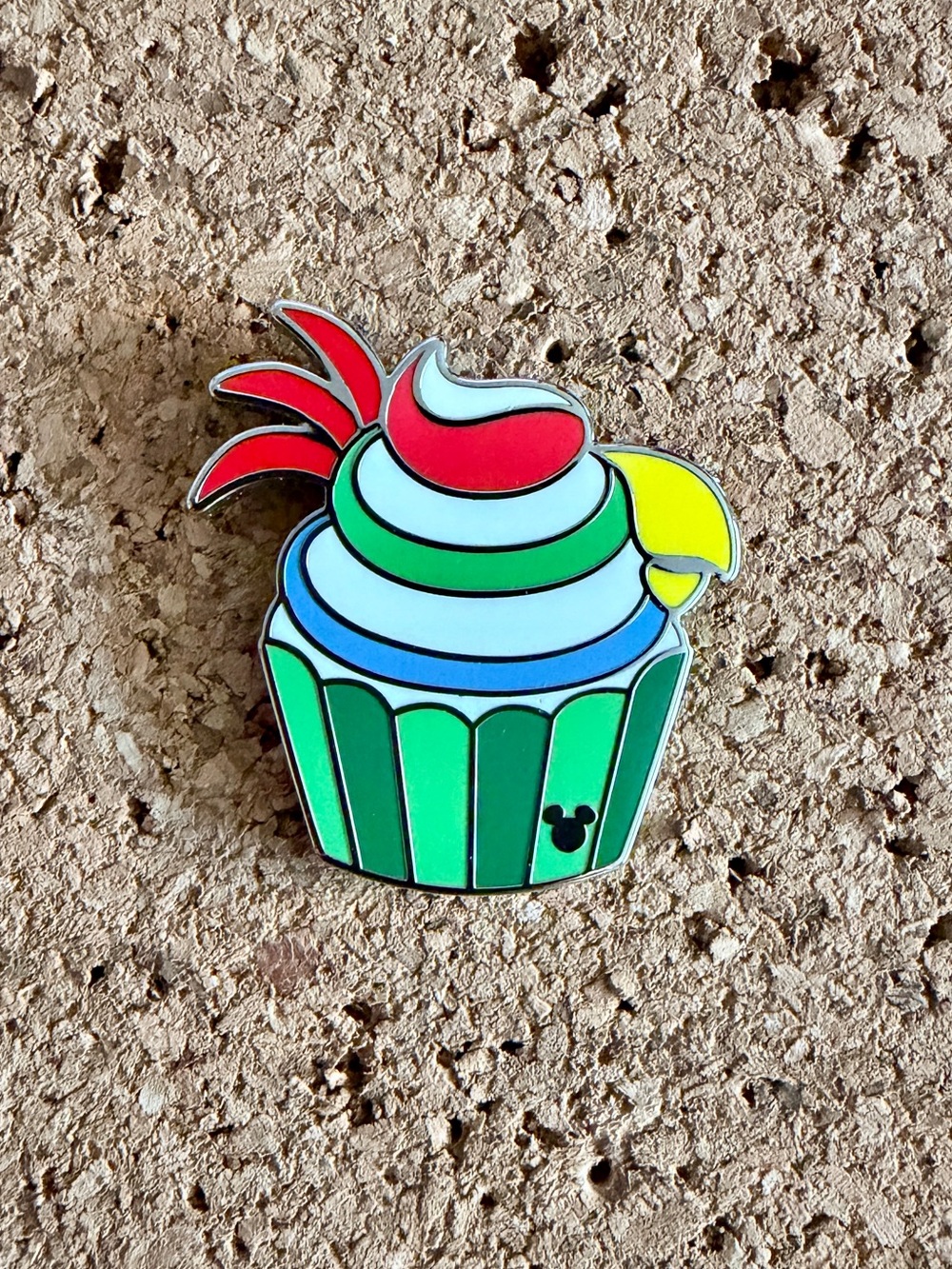 Disneyland 2026 Wave A Hidden Disney Cupcake Chaser Enamel Pun - Tiki Bird